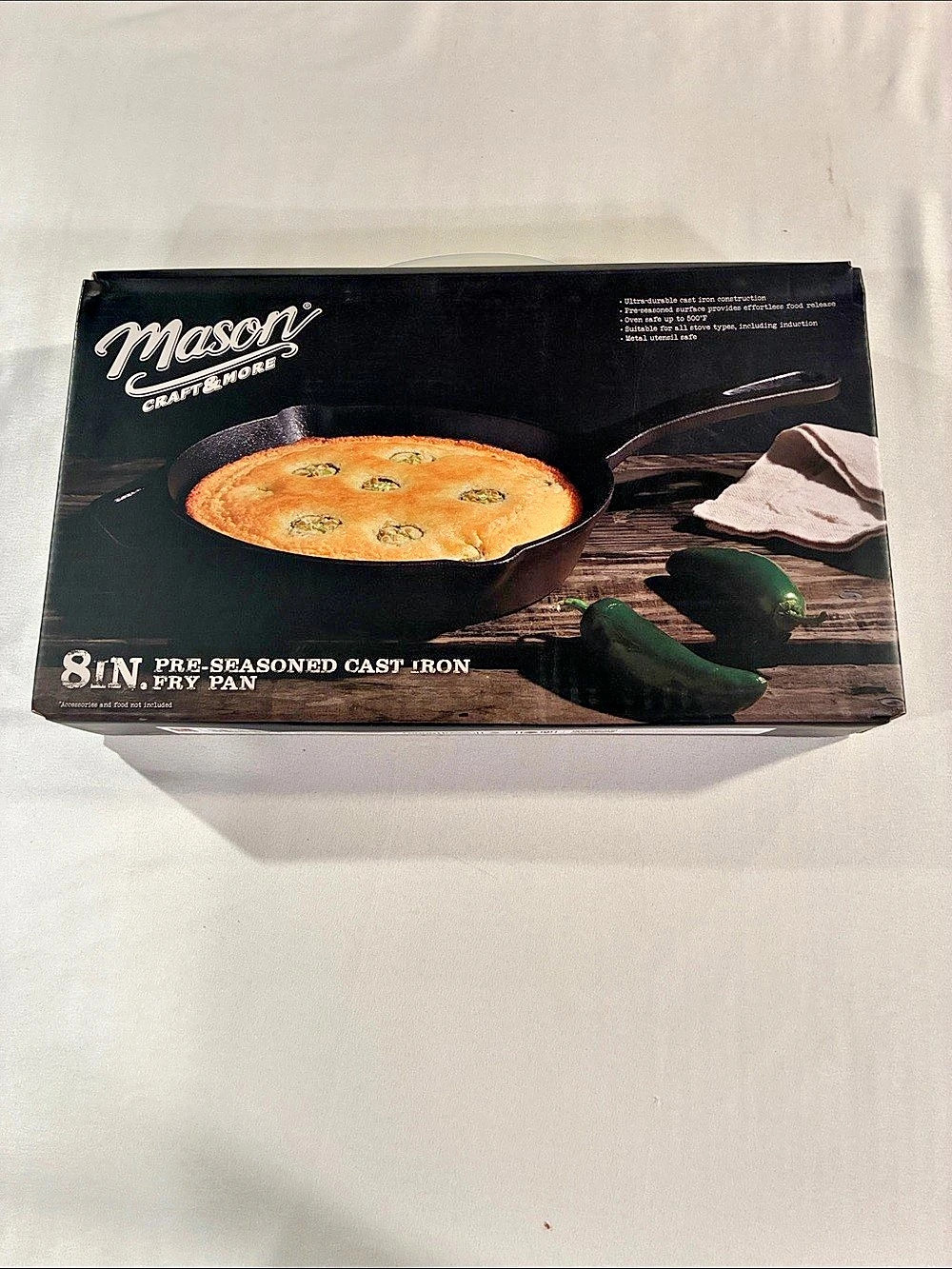 Mason 8in Pre-Seasoned Cast Iron Fry Pan Cast Iron Fry Pan